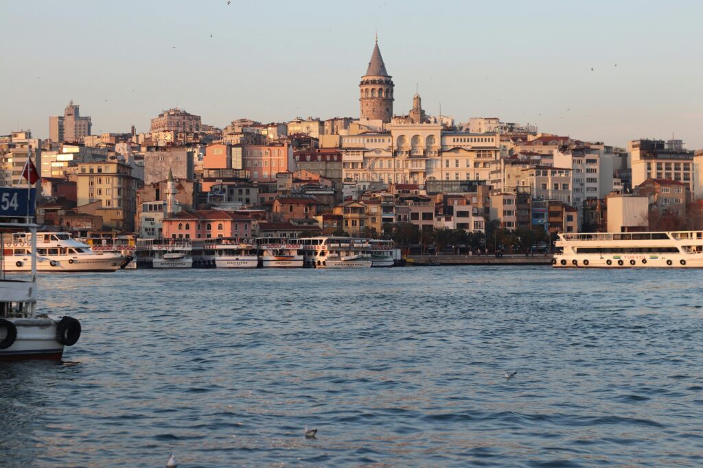 City of Istanbul view from the river at the best time to travel to Turkey